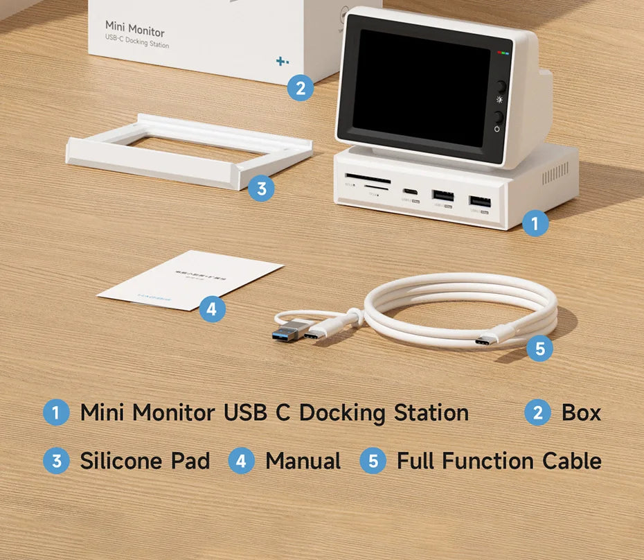 Hagibis 3.5" IPS Mini PC Monitor with USB-C Hub