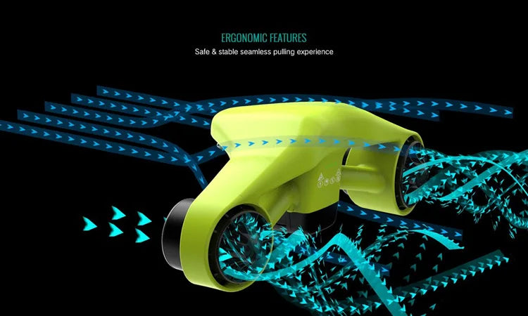 Asiwo Electric Sea Scooter 130Wh Portable Underwater Thruster, 35Mins Runtime Snorkeling Scooter for Travel, 30m Waterproof