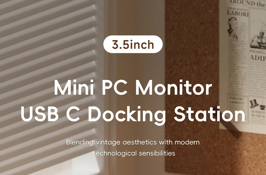 Hagibis 3.5" IPS Mini PC Monitor with USB-C Hub