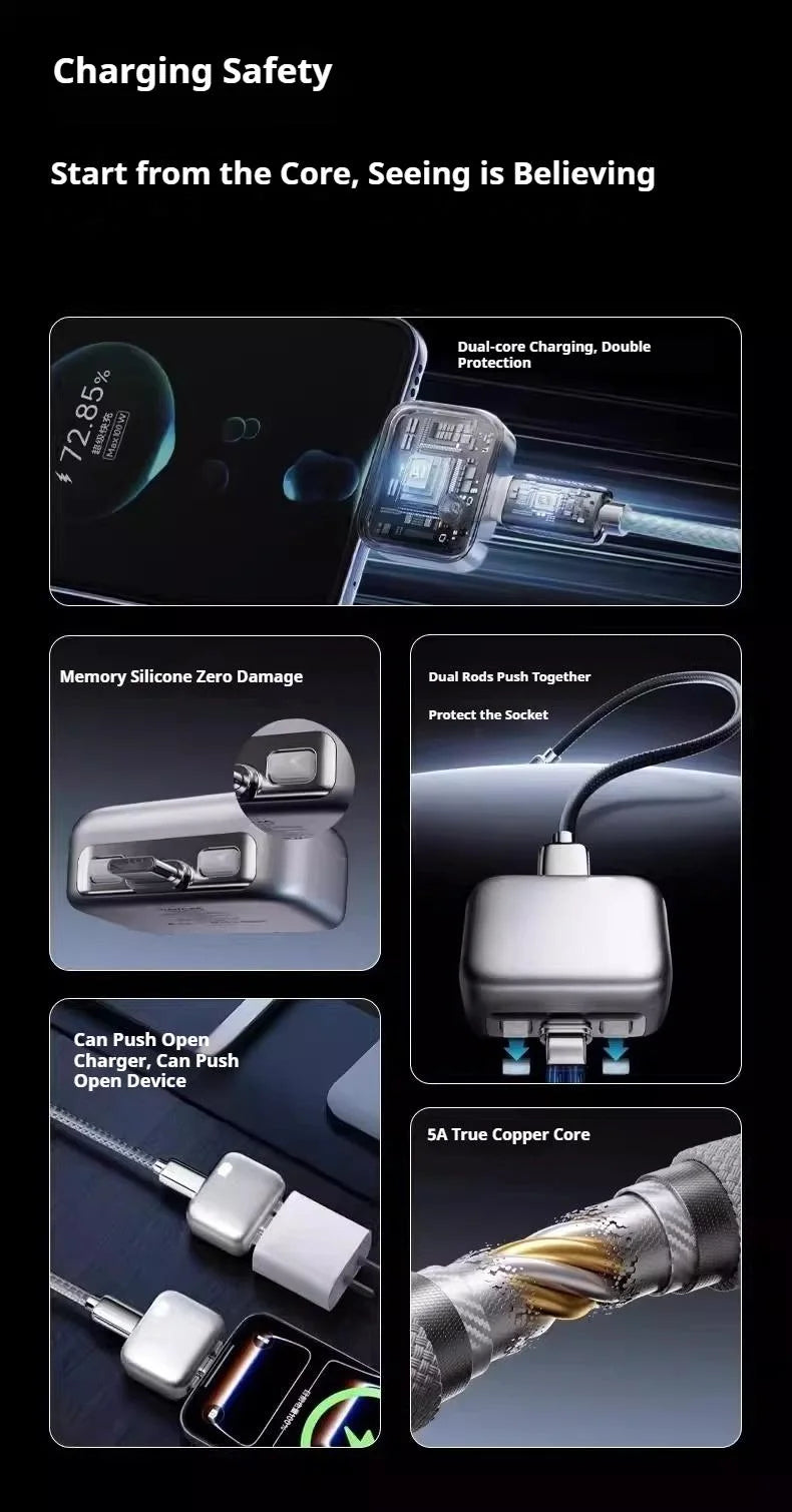 140W Smart USB-C Charging Adapter with Auto-Disconnect