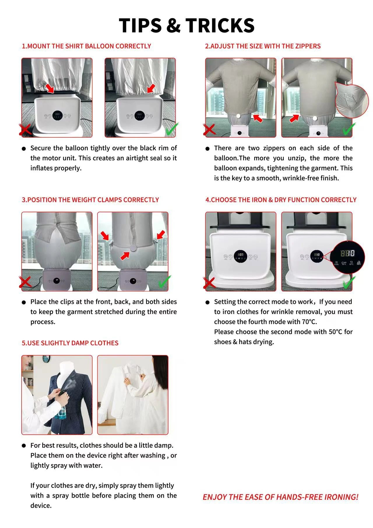 Portable Electric Clothes Dryer & Steam Hanger