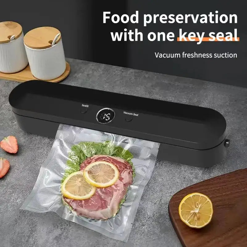 Automatic Vacuum Sealer Machine For Food Storage With 10pcs Free Food Saver Bags 220V Sealing Machine for Vacuum package