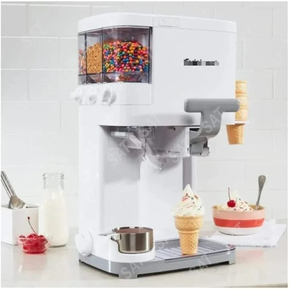 Multifunctional Dessert Mixing Appliance 1.5 Quart Capacity Home Kitchen Sorbet Gelato Daily Beverage Making Unit