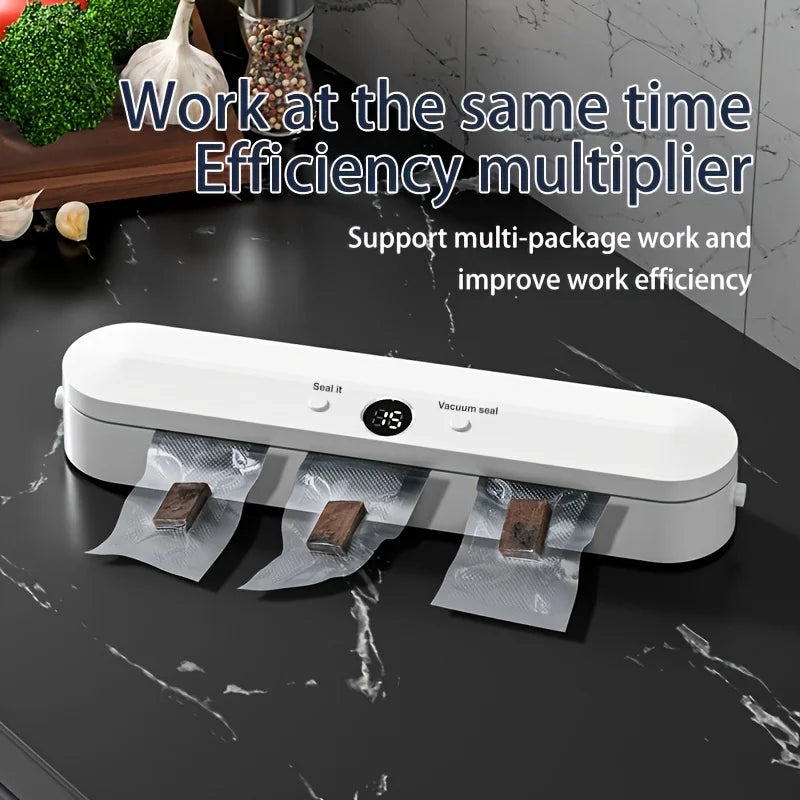 Automatic Vacuum Sealer Machine For Food Storage With 10pcs Free Food Saver Bags 220V Sealing Machine for Vacuum package