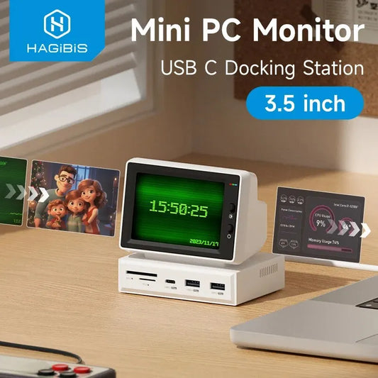 Hagibis 3.5" IPS Mini PC Monitor with USB-C Hub