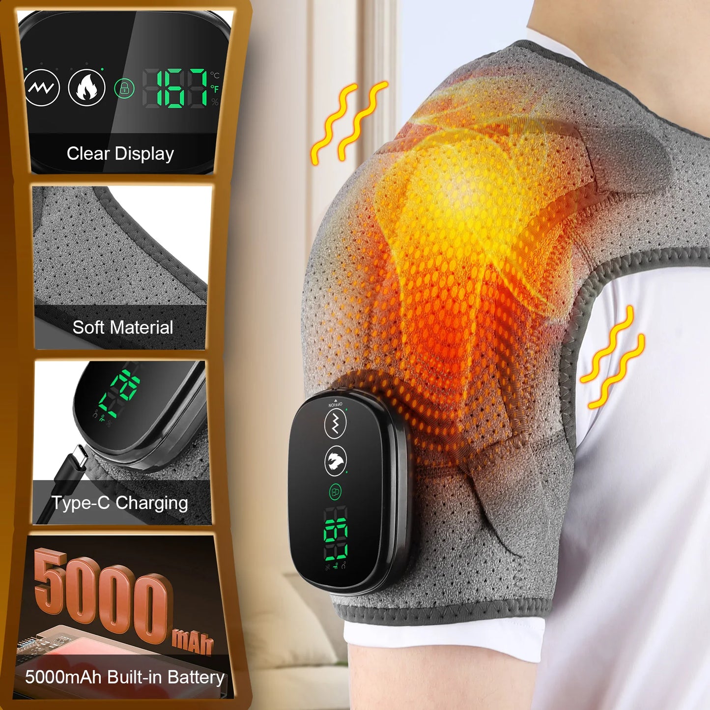 Electric Shoulder & Neck Heating Pad Massager