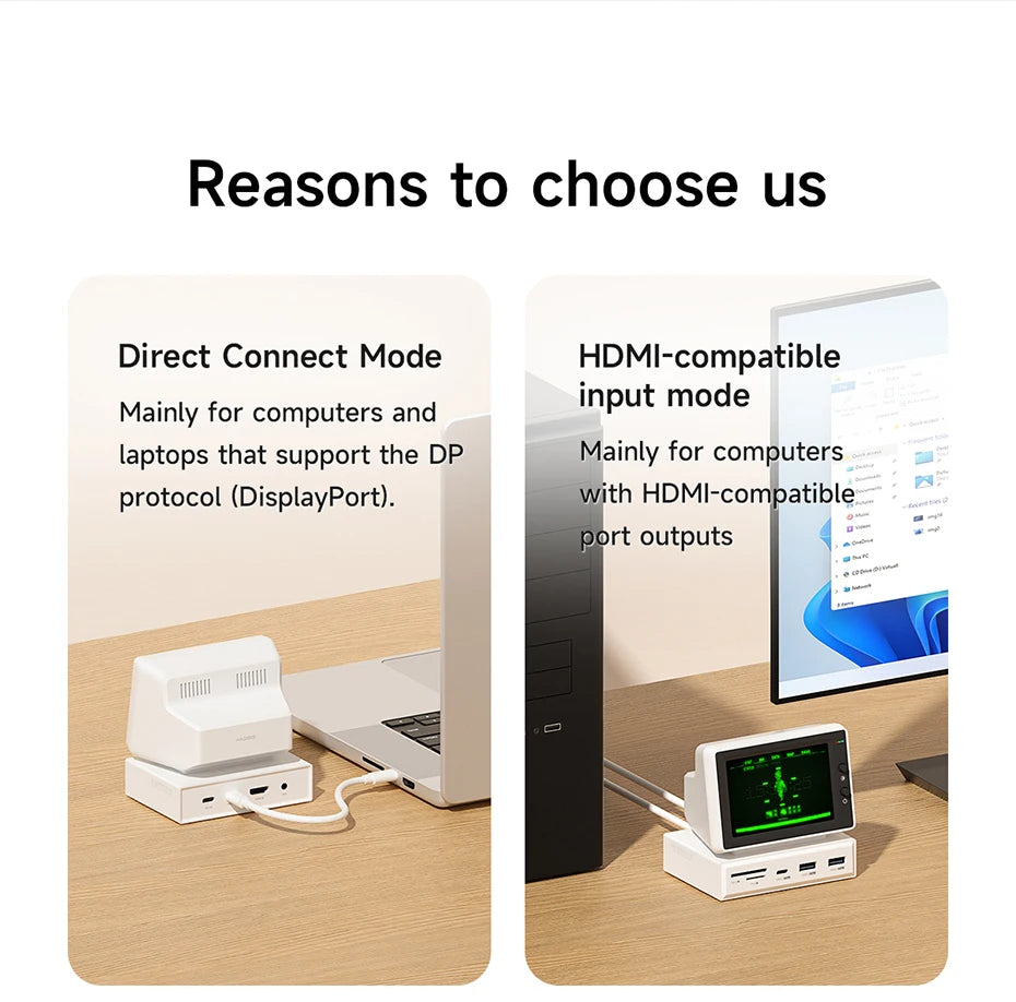 Hagibis 3.5" IPS Mini PC Monitor with USB-C Hub