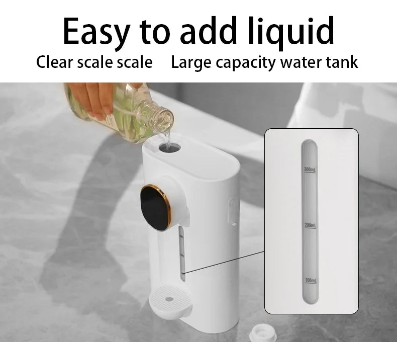 Wall Mounted Smart Mouthwash Dispenser with 2 Magnetic Cups USB-C Rechargeable Mouth Wash Machine For Household Bathroom