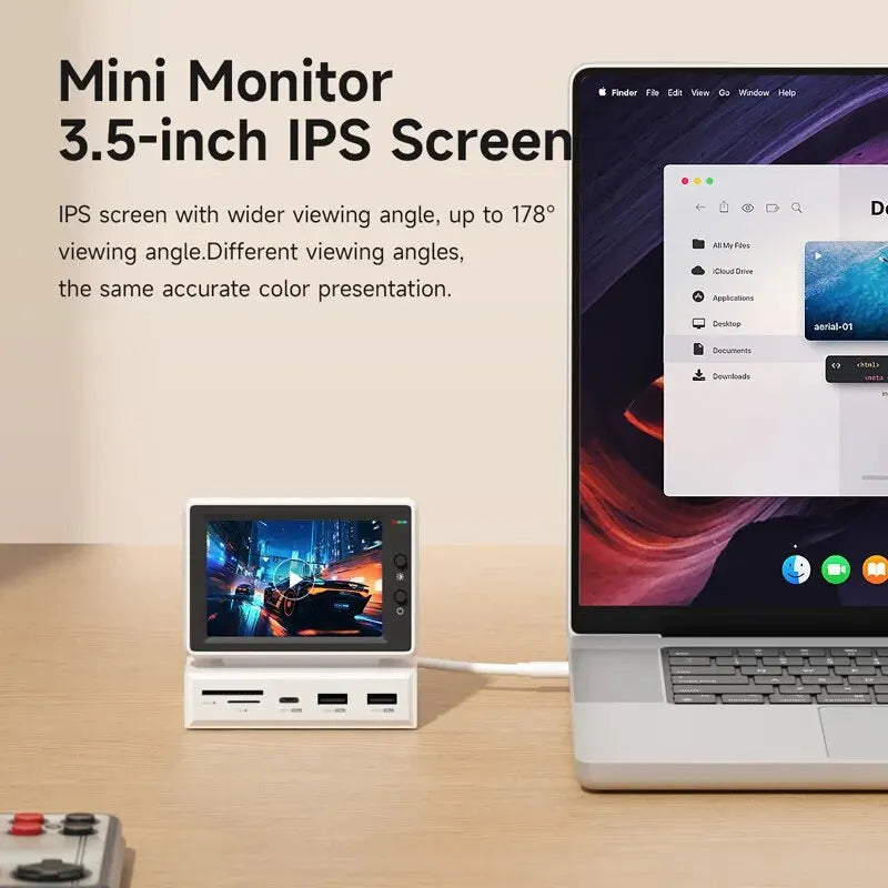 Hagibis 3.5" IPS Mini PC Monitor with USB-C Hub