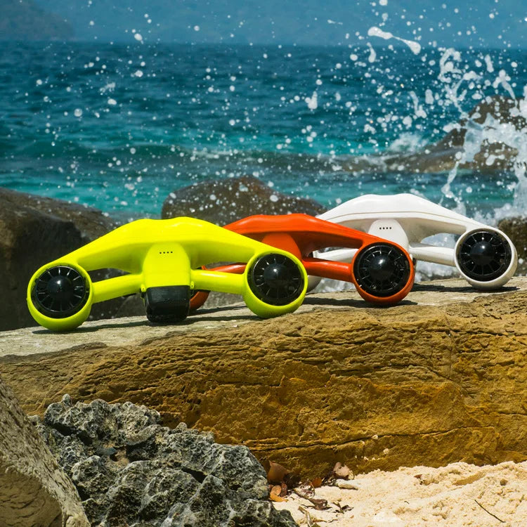 Asiwo Electric Sea Scooter 130Wh Portable Underwater Thruster, 35Mins Runtime Snorkeling Scooter for Travel, 30m Waterproof