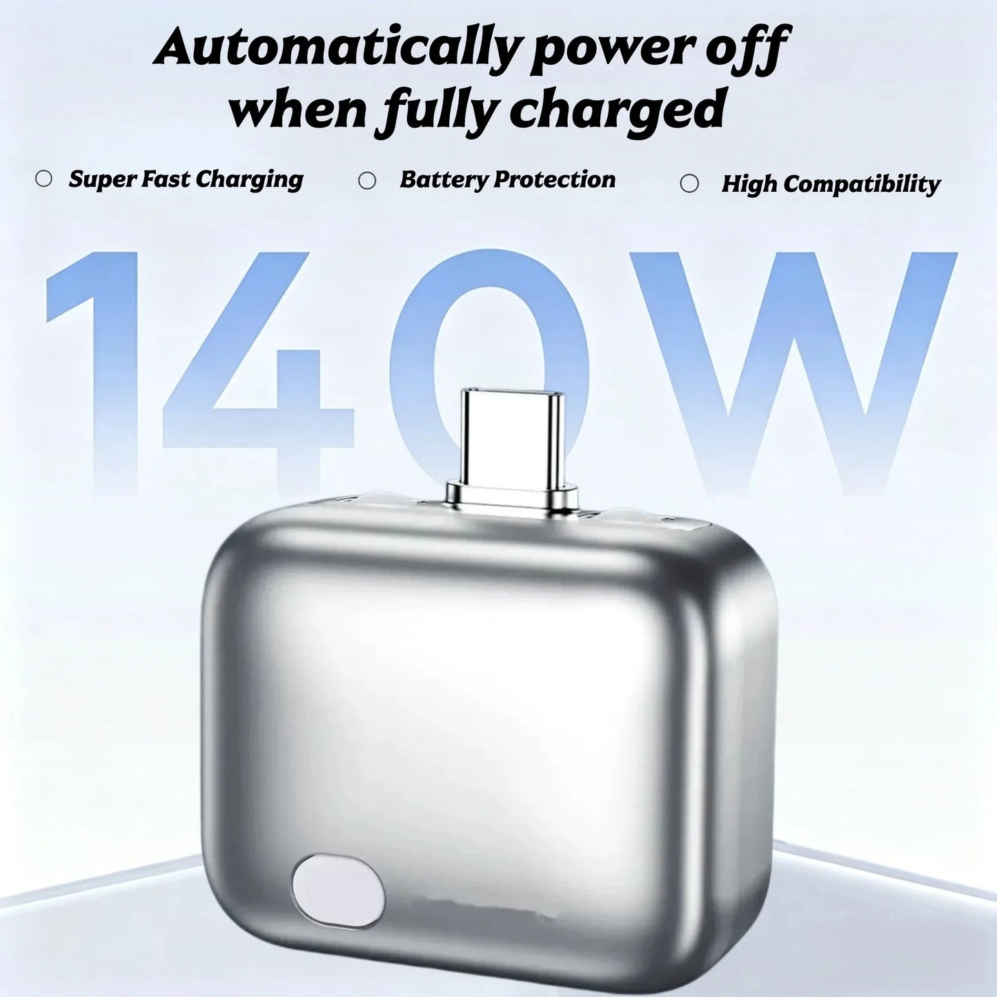 140W Smart USB-C Charging Adapter with Auto-Disconnect