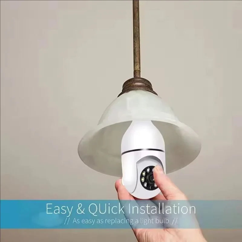 4G WiFi Bulb Security Camera with AI Tracking
