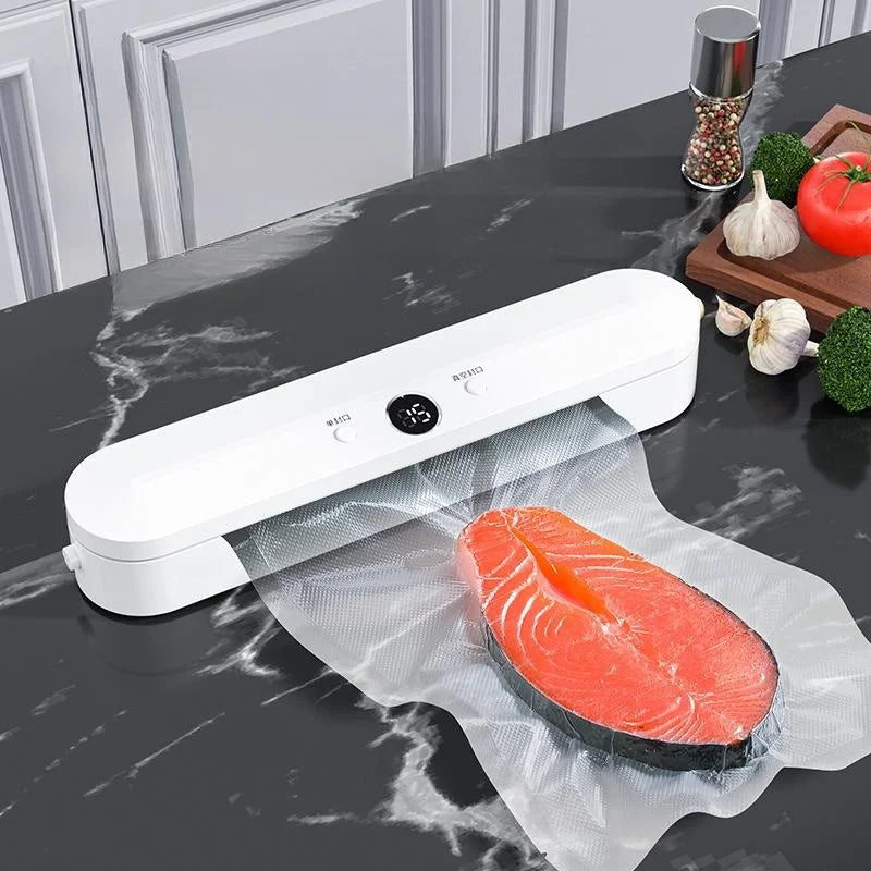 Automatic Vacuum Sealer Machine For Food Storage With 10pcs Free Food Saver Bags 220V Sealing Machine for Vacuum package