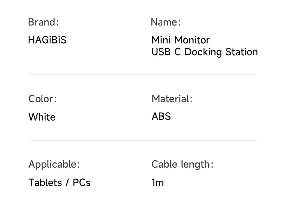 Hagibis 3.5" IPS Mini PC Monitor with USB-C Hub