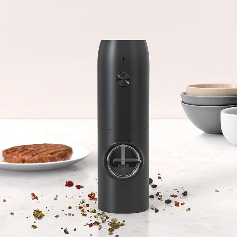 1PC/2PCS Electric Automatic Pepper Grinder Set Salt And Pepper Mill Adjustable Coarseness Spice Grinder for Kitchen