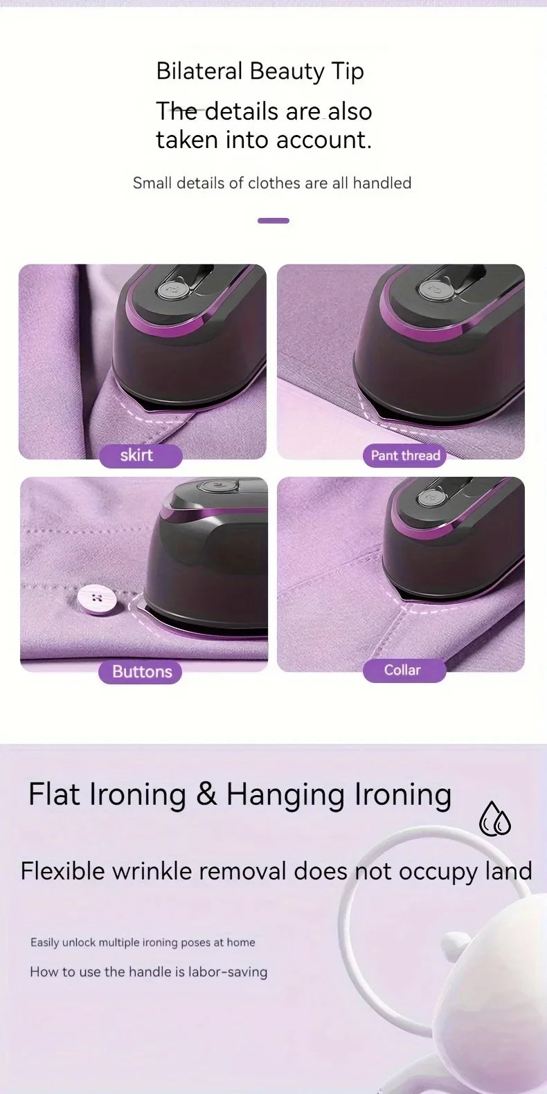 Portable Handheld Steam Iron – Travel & Home