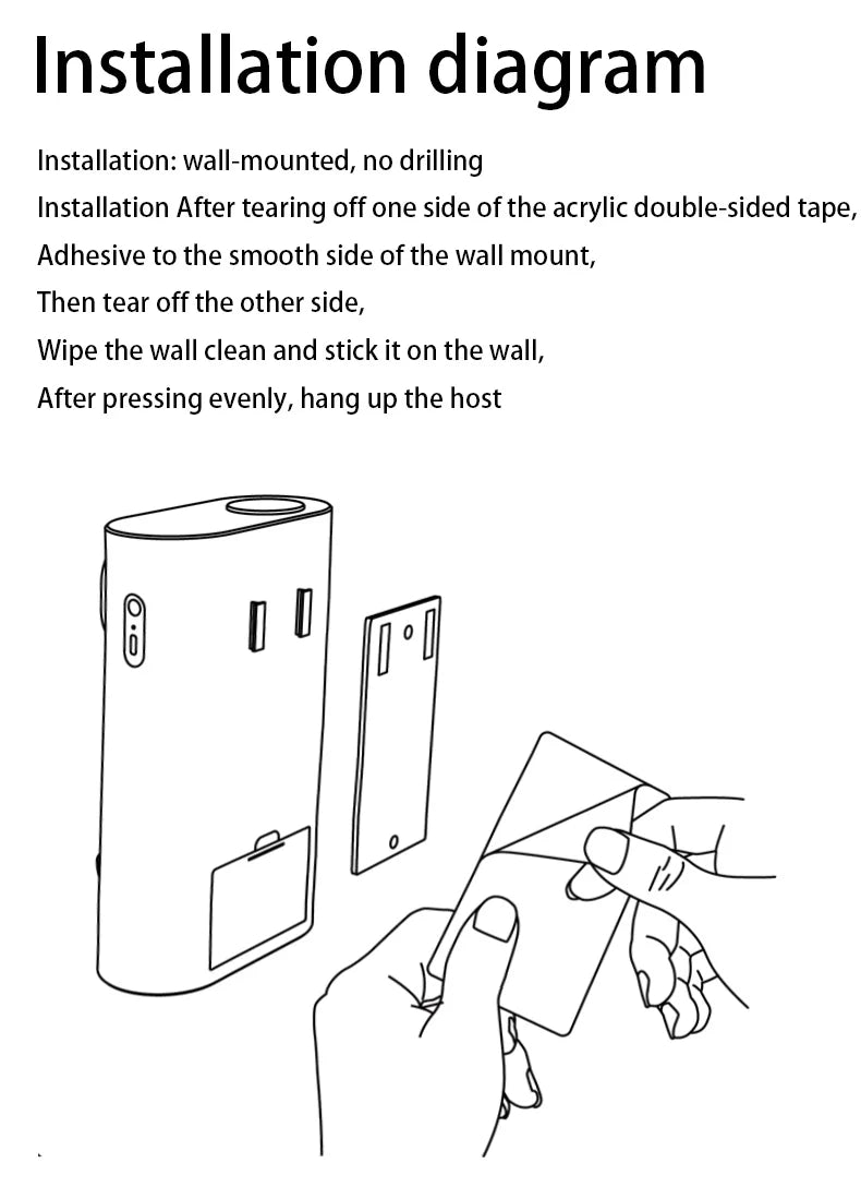 Wall Mounted Smart Mouthwash Dispenser with 2 Magnetic Cups USB-C Rechargeable Mouth Wash Machine For Household Bathroom