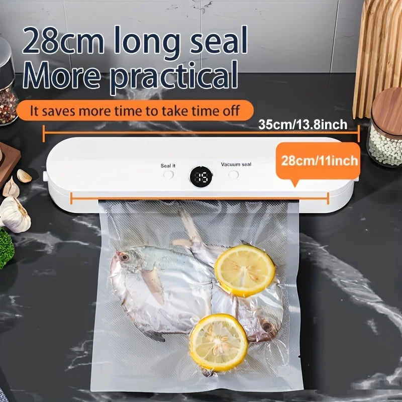 Automatic Vacuum Sealer Machine For Food Storage With 10pcs Free Food Saver Bags 220V Sealing Machine for Vacuum package