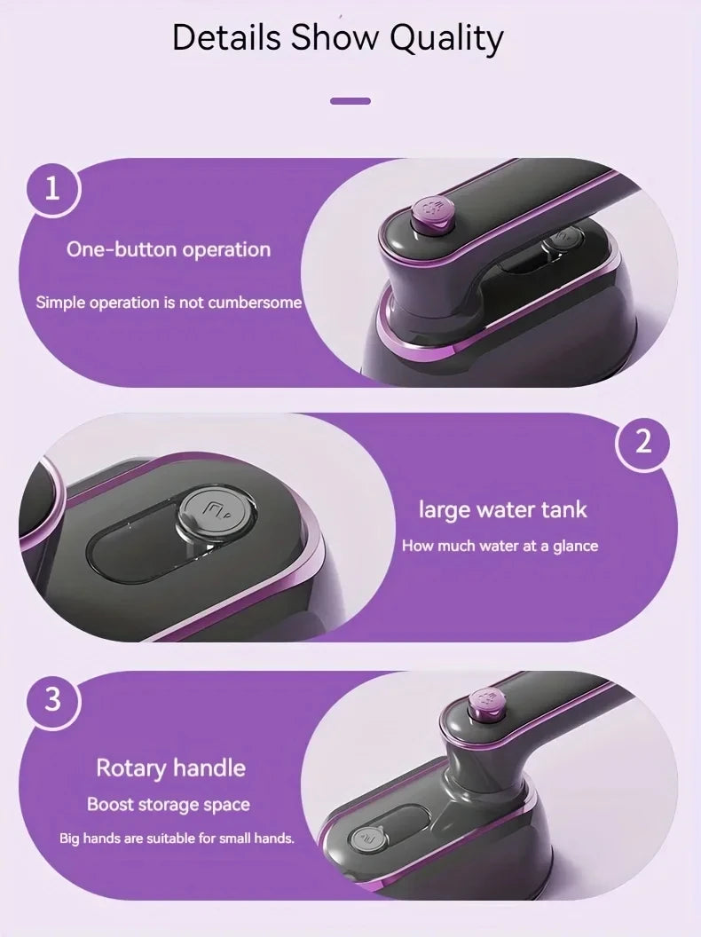 Portable Handheld Steam Iron – Travel & Home