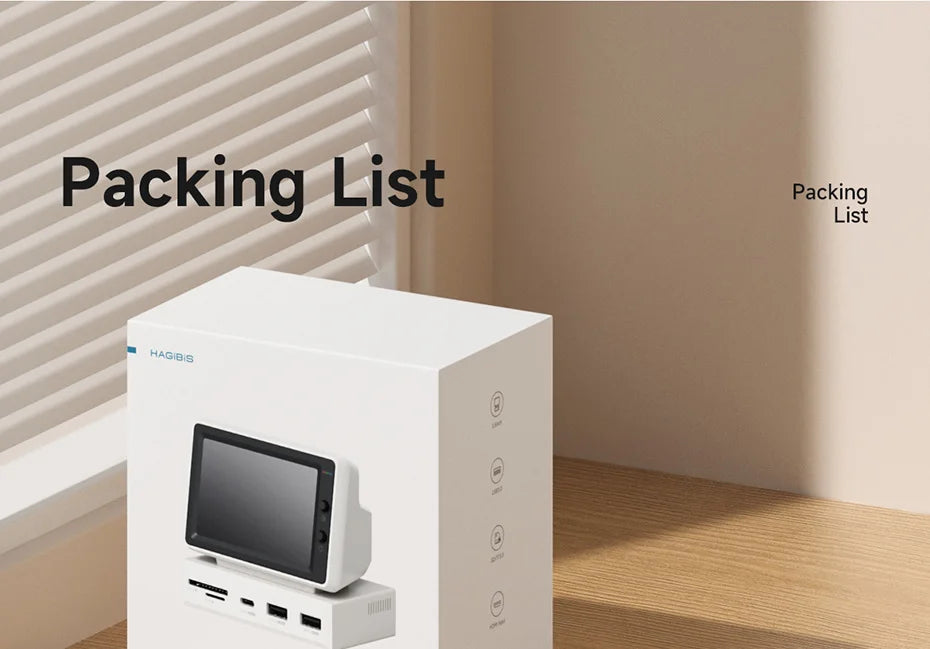 Hagibis 3.5" IPS Mini PC Monitor with USB-C Hub