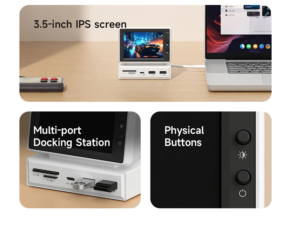 Hagibis 3.5" IPS Mini PC Monitor with USB-C Hub