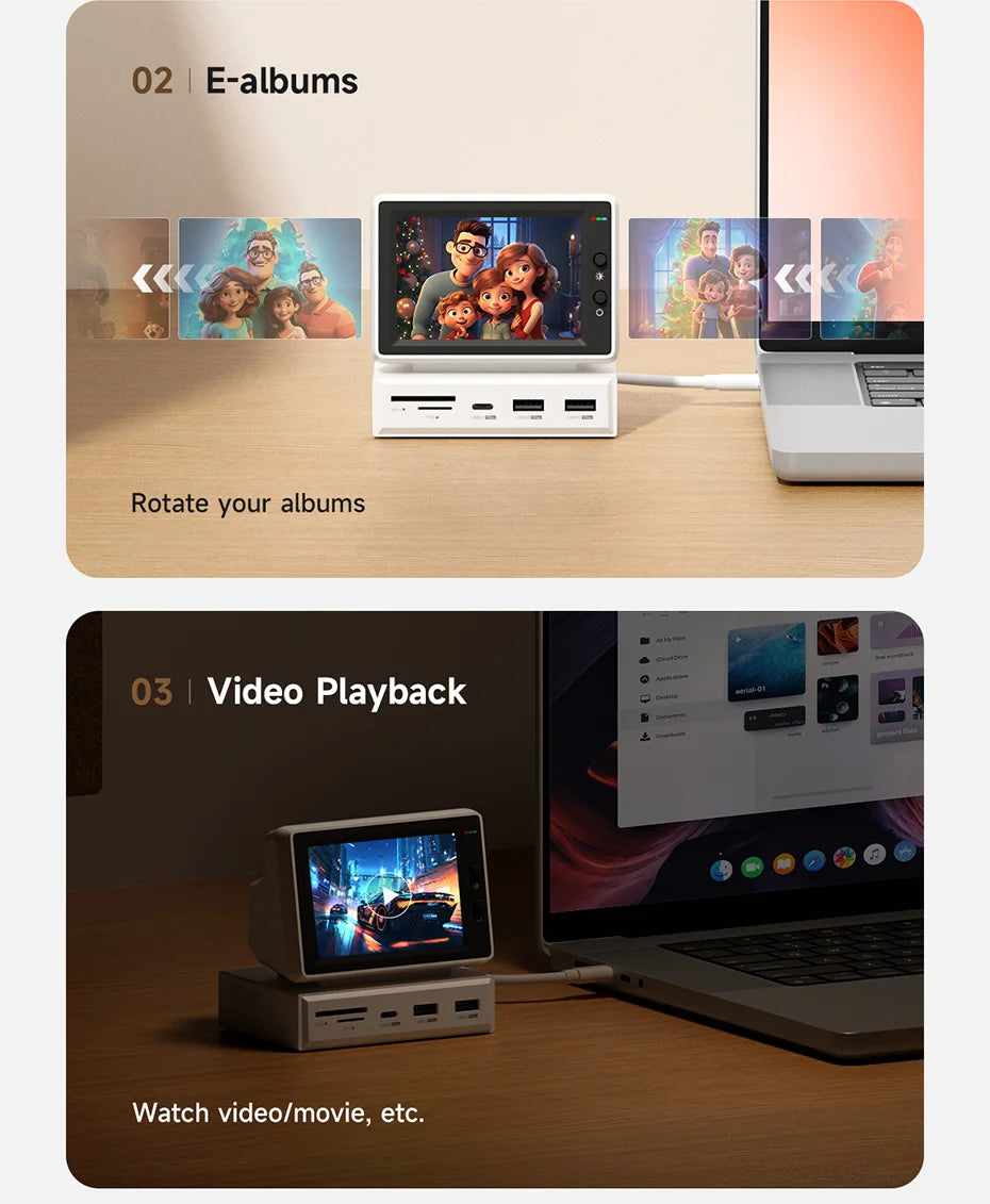 Hagibis 3.5" IPS Mini PC Monitor with USB-C Hub