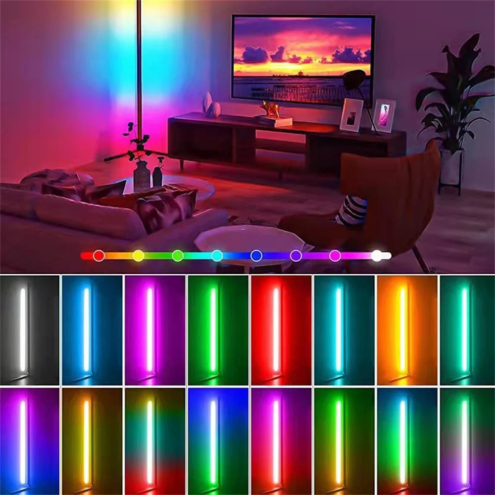 LED ambiance floor lamp, decorative atmosphere lamp, APP control, remote control tuner, change light mode with music rhythm