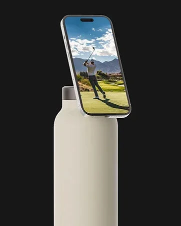 Insulated Sports Water Bottle With Magnetic Phone Holder Mount Stand For Gym Outdoor Activities Daily Hydration