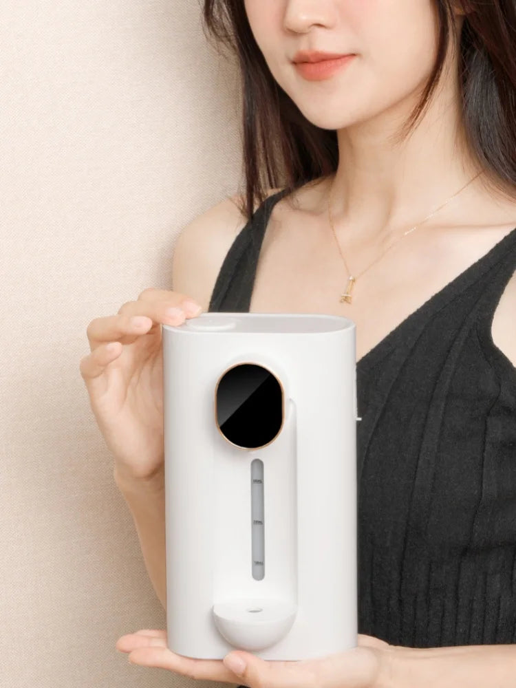 Wall Mounted Smart Mouthwash Dispenser with 2 Magnetic Cups USB-C Rechargeable Mouth Wash Machine For Household Bathroom