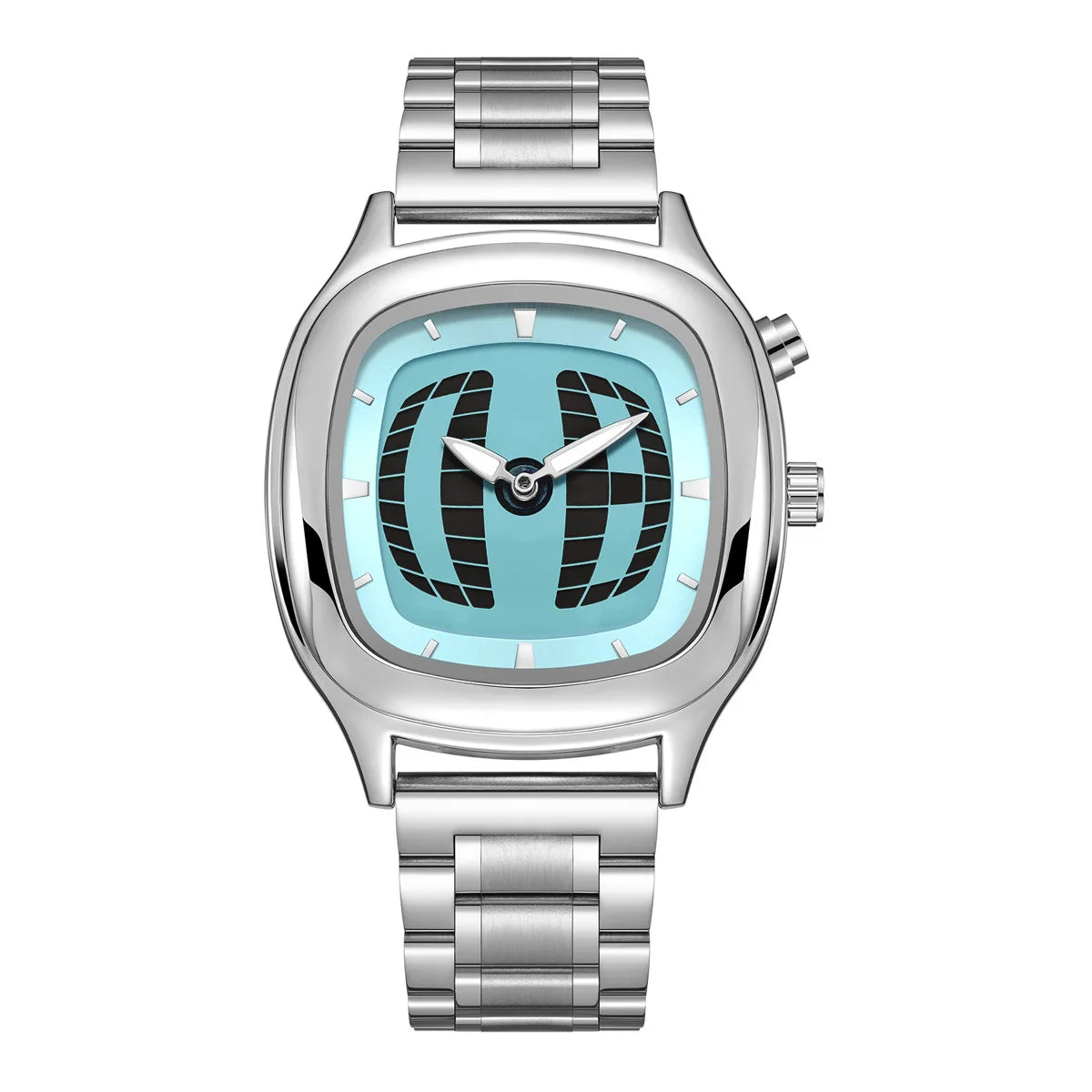 Fashionable creative men's watch y2k ins style pointer digital dual display luminous men quartz watch relojes para hombres