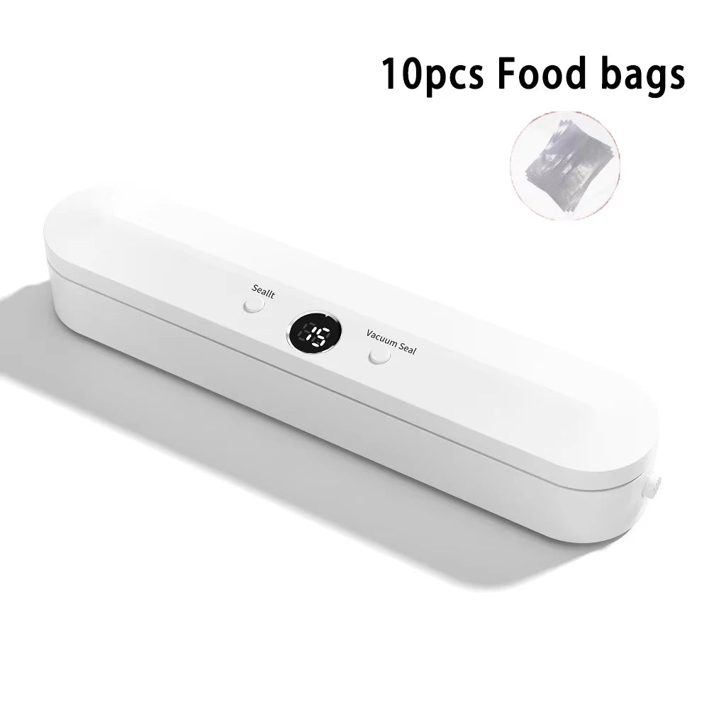 Automatic Vacuum Sealer Machine For Food Storage With 10pcs Free Food Saver Bags 220V Sealing Machine for Vacuum package