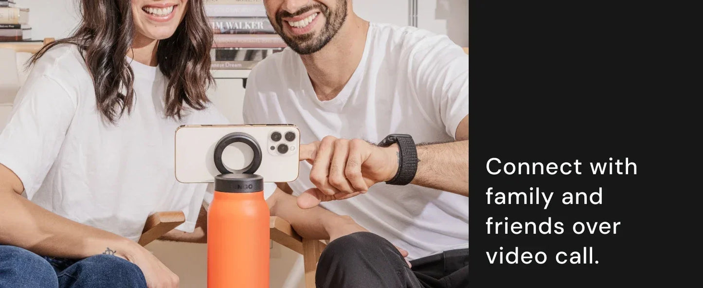 Insulated Sports Water Bottle With Magnetic Phone Holder Mount Stand For Gym Outdoor Activities Daily Hydration