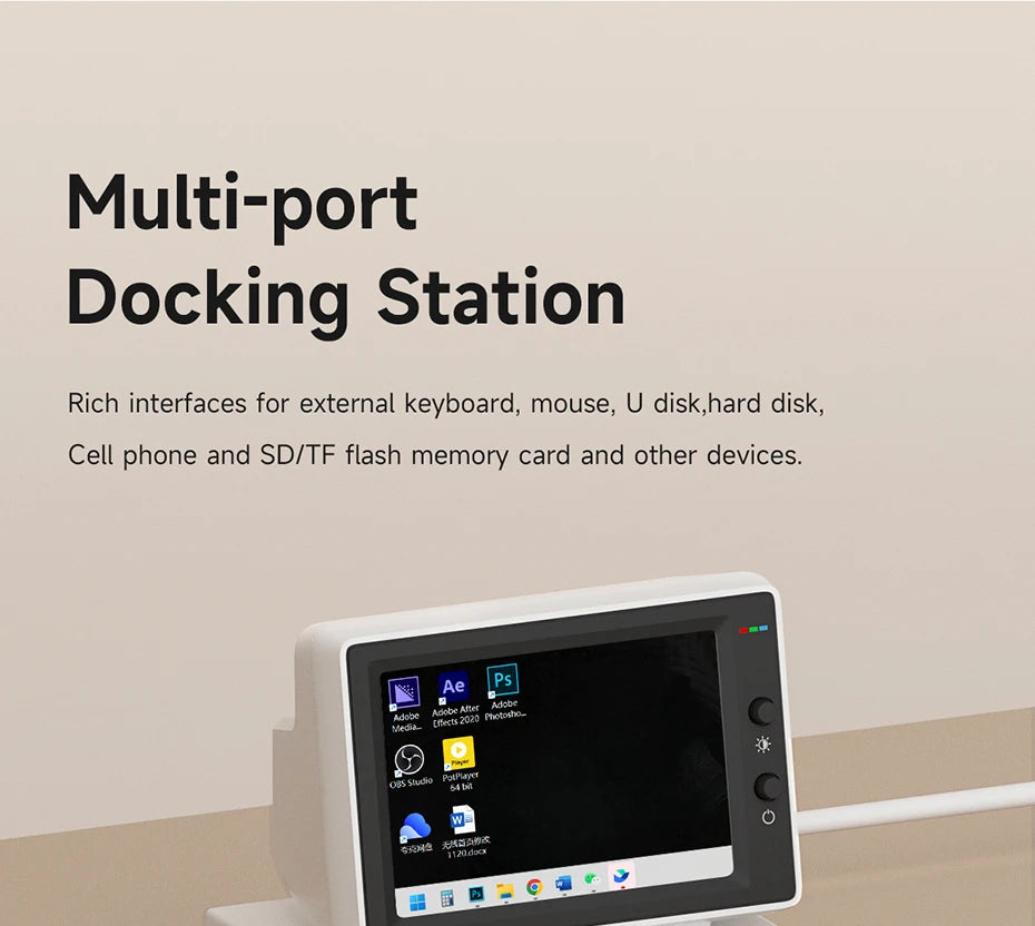 Hagibis 3.5" IPS Mini PC Monitor with USB-C Hub